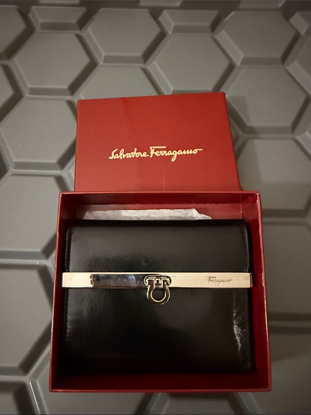 Salvatore Ferragamo Gancini trifold wallet
